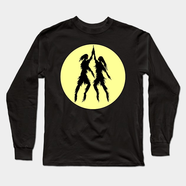 Dancing Shades Weird Artwork Long Sleeve T-Shirt by AzureLionProductions